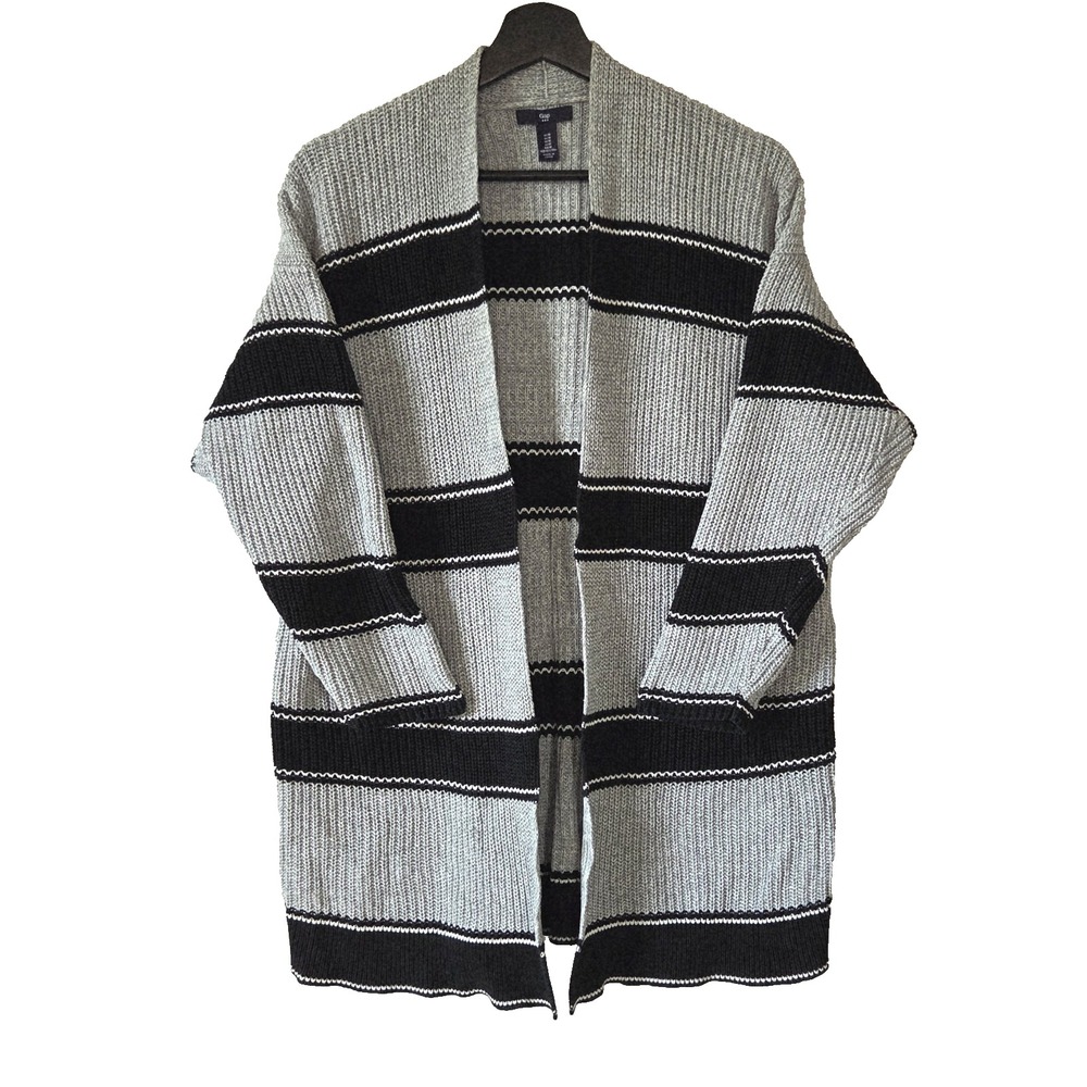 Vtg Y2K Gap Chunky Close Knit 100% Cotton Cardigan Sweater Size M Preppy